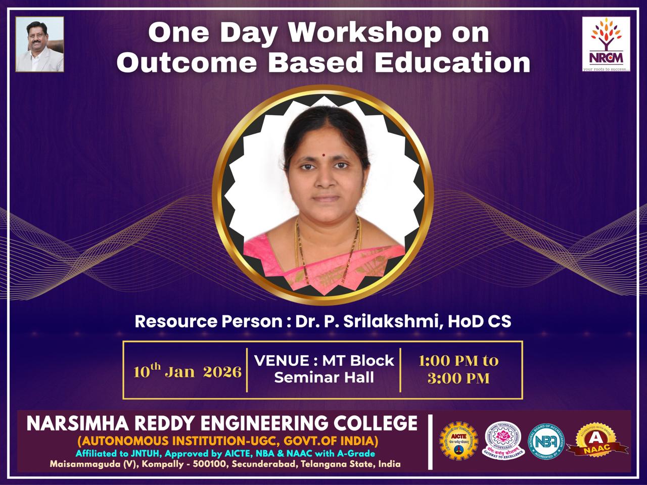 One Day Workshop on Outcome Based Education